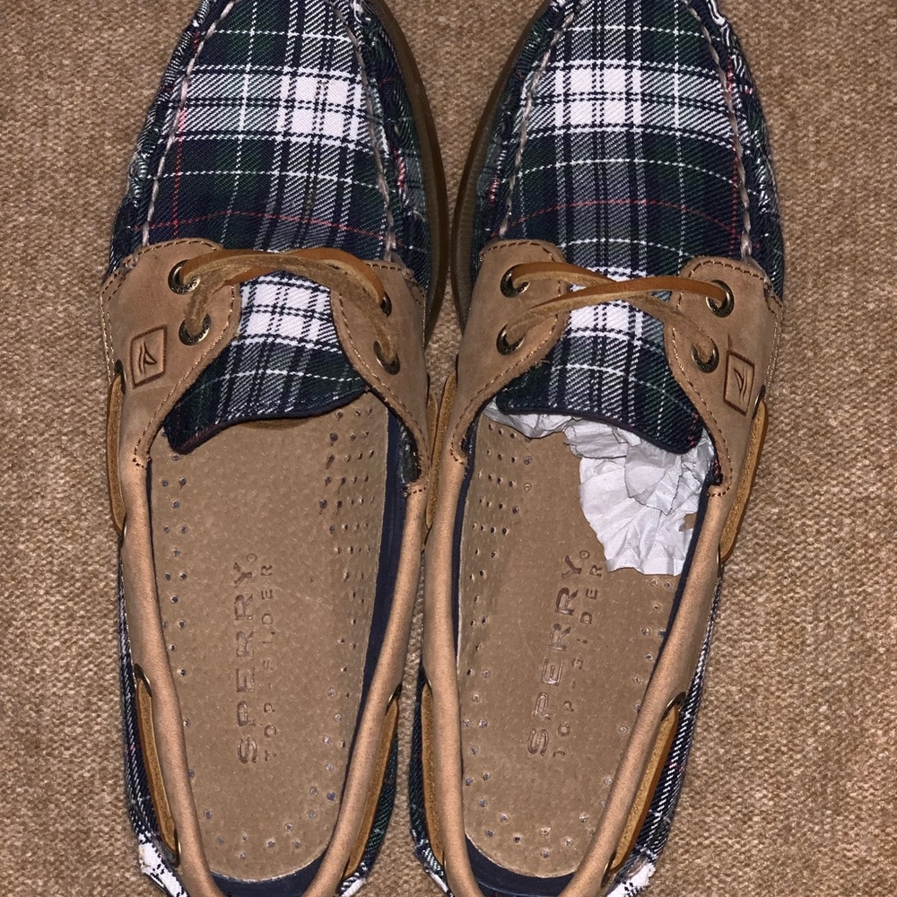 Sperry plaid boat shoe